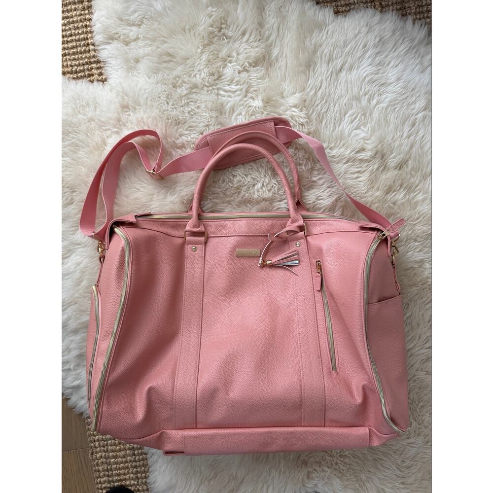 New LUHXE Travel Bag 2.0 Convertible Garment Weekender Carry-On Pink - Picture 3 of 5